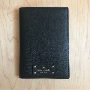 New w/ tag Kate Spade black leather passport cover